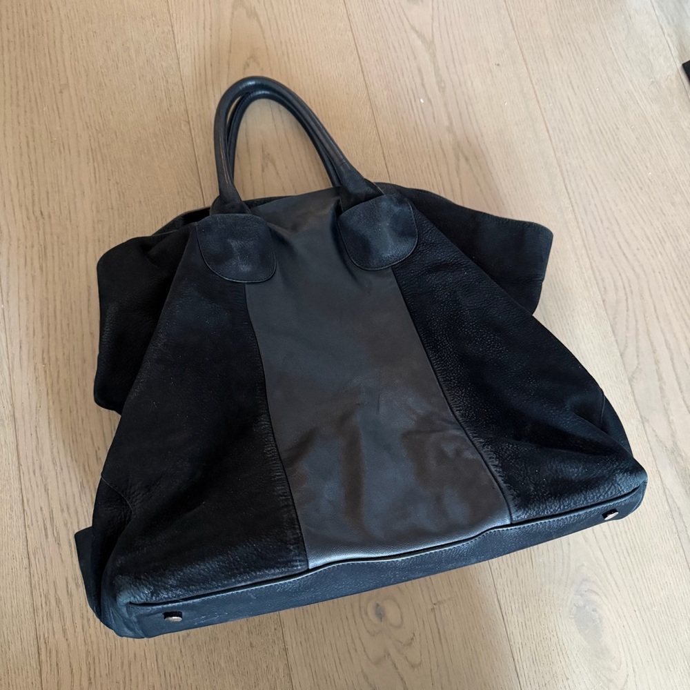 CARVEN Leather suede tote bag - Picture 5 of 6